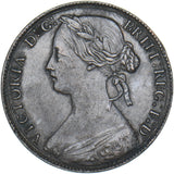 1860 Penny (F15) - Victoria British Bronze Coin - Very Nice