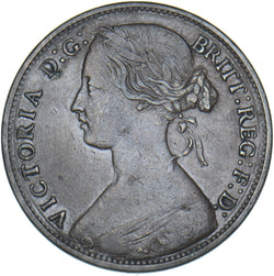 1861 Penny (F33) - Victoria British Bronze Coin - Nice
