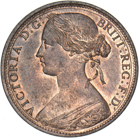 1862 Penny (F39) - Victoria British Bronze Coin - Very Nice