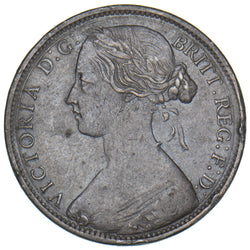 1862 Penny - Victoria British Bronze Coin - Nice