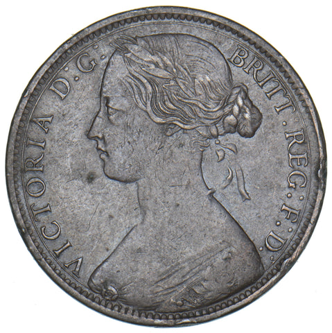 1862 Penny - Victoria British Bronze Coin - Nice