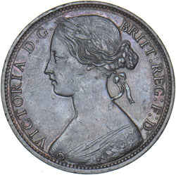 1862 Penny - Victoria British Bronze Coin - Very Nice