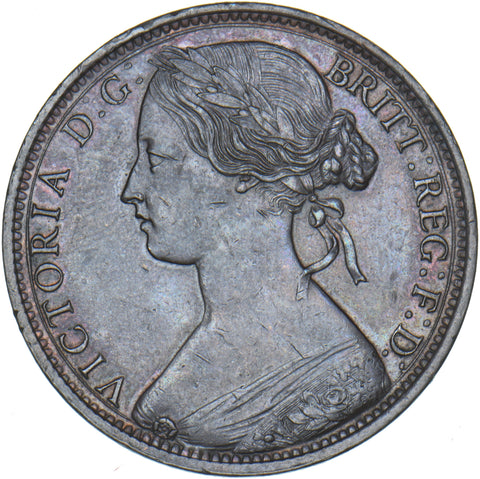 1862 Penny - Victoria British Bronze Coin - Very Nice