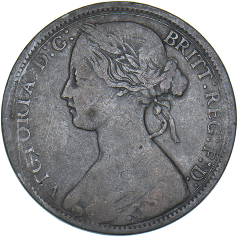 1864 Penny (Upper Serif) - Victoria British Bronze Coin
