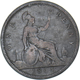 1864 Penny (Upper Serif) - Victoria British Bronze Coin