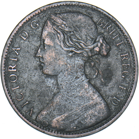 1865 Penny - Victoria British Bronze Coin
