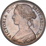 1866 Penny - Victoria British Bronze Coin - Nice
