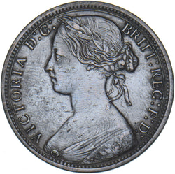 1867 Penny - Victoria British Bronze Coin - Nice