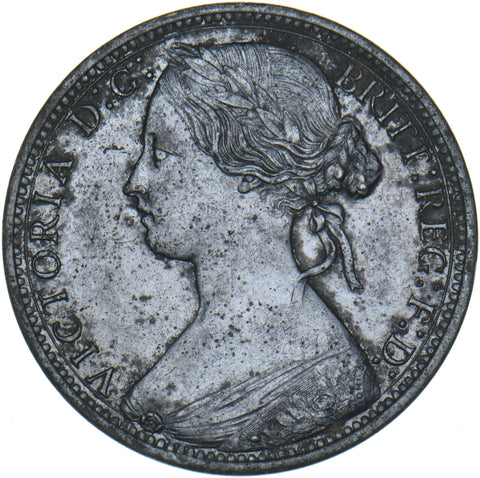 1868 Penny - Victoria British Bronze Coin