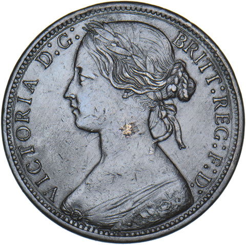 1873 Penny - Victoria British Bronze Coin - Nice