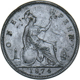 1874 H Penny (F71) - Victoria British Bronze Coin