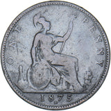 1875 H Penny (F85) - Victoria British Bronze Coin
