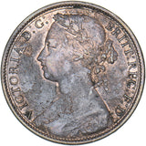 1876 H Penny (F89) - Victoria British Bronze Coin