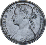 1876 H Penny (F89) - Victoria British Bronze Coin - Nice