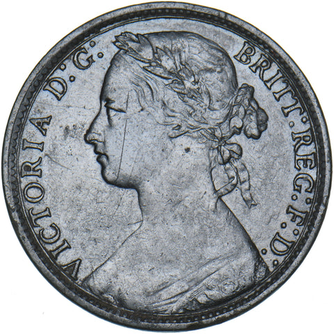 1877 Penny (F91) - Victoria British Bronze Coin