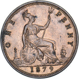 1879 Penny (F97) - Victoria British Bronze Coin - Superb