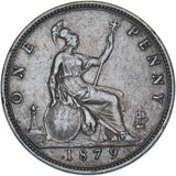 1879 Penny (F97) - Victoria British Bronze Coin - Nice