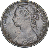 1879 Penny (F97) - Victoria British Bronze Coin - Nice