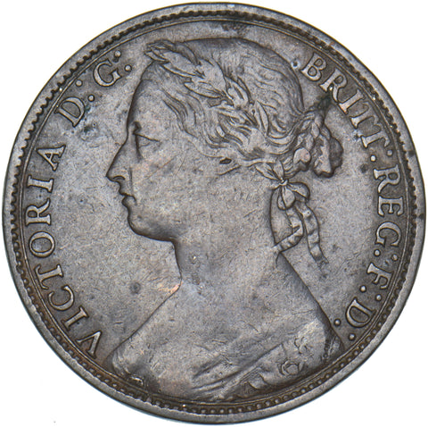 1879 Penny (F97) - Victoria British Bronze Coin - Nice