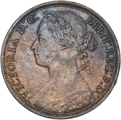 1879 Penny (F97) - Victoria British Bronze Coin - Very Nice