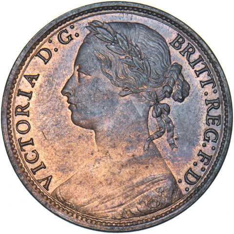 1879 Penny (F97) - Victoria British Bronze Coin - Superb