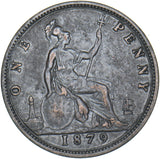 1879 Penny (F97) - Victoria British Bronze Coin - Nice