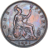 1881 H Penny (F108) - Victoria British Bronze Coin