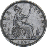 1882 H Penny (F115) - Victoria British Bronze Coin - Nice