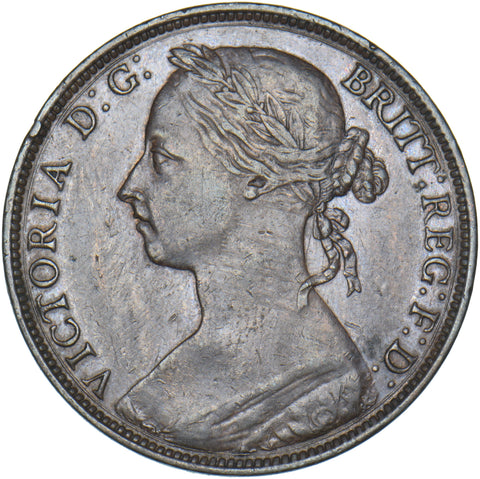 1885 Penny - Victoria British Bronze Coin - Nice