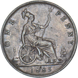1885 Penny - Victoria British Bronze Coin - Nice