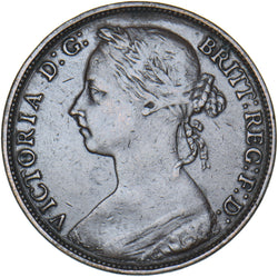 1885 Penny - Victoria British Bronze Coin - Nice