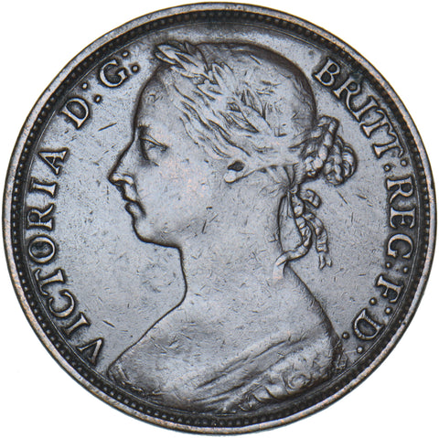1885 Penny - Victoria British Bronze Coin - Nice