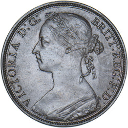 1888 Penny - Victoria British Bronze Coin - Very Nice