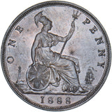 1888 Penny - Victoria British Bronze Coin - Very Nice