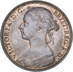 1889 Penny (F128) - Victoria British Bronze Coin - Superb