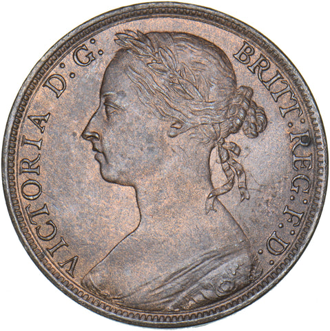 1893 Penny - Victoria British Bronze Coin - Superb