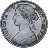 1863 Penny - Victoria British Bronze Coin - Very Nice
