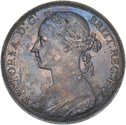 1893 Penny - Victoria British Bronze Coin - Very Nice