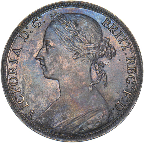 1893 Penny - Victoria British Bronze Coin - Very Nice