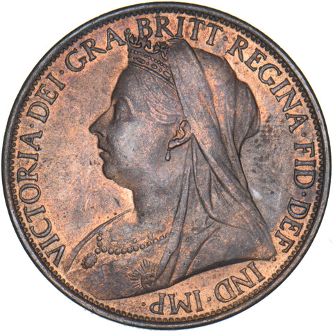 1896 Penny - Victoria British Bronze Coin - Superb
