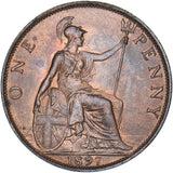 1897 Penny - Victoria British Bronze Coin - Superb