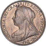 1897 Penny - Victoria British Bronze Coin - Very Nice