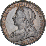 1897 Penny - Victoria British Bronze Coin - Very Nice