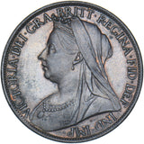 1898 Penny - Victoria British Bronze Coin - Very Nice