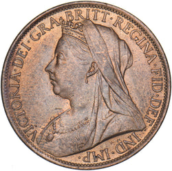 1899 Penny - Victoria British Bronze Coin - Very Nice