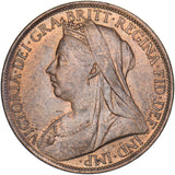 1899 Penny - Victoria British Bronze Coin - Very Nice