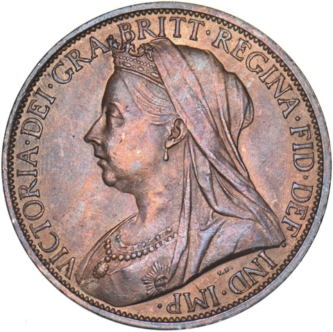 1900 Penny - Victoria British Bronze Coin - Very Nice