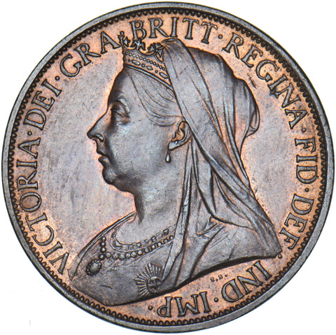 1901 Penny - Victoria British Bronze Coin - Superb