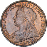 1901 Penny - Victoria British Bronze Coin - Very Nice