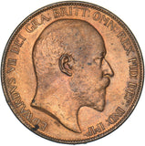 1902 Penny - Edward VII British Bronze Coin - Very Nice